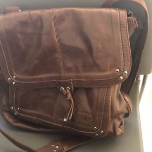 The Sak brown letter crossbody/ backpack purse